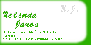 melinda janos business card